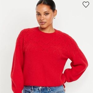 Old Navy Bright Red Women's Crew Neck Sweater